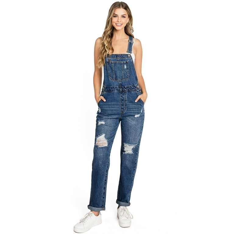 Wax Jean with Pockets Cotton Adjustable Buckle Straps