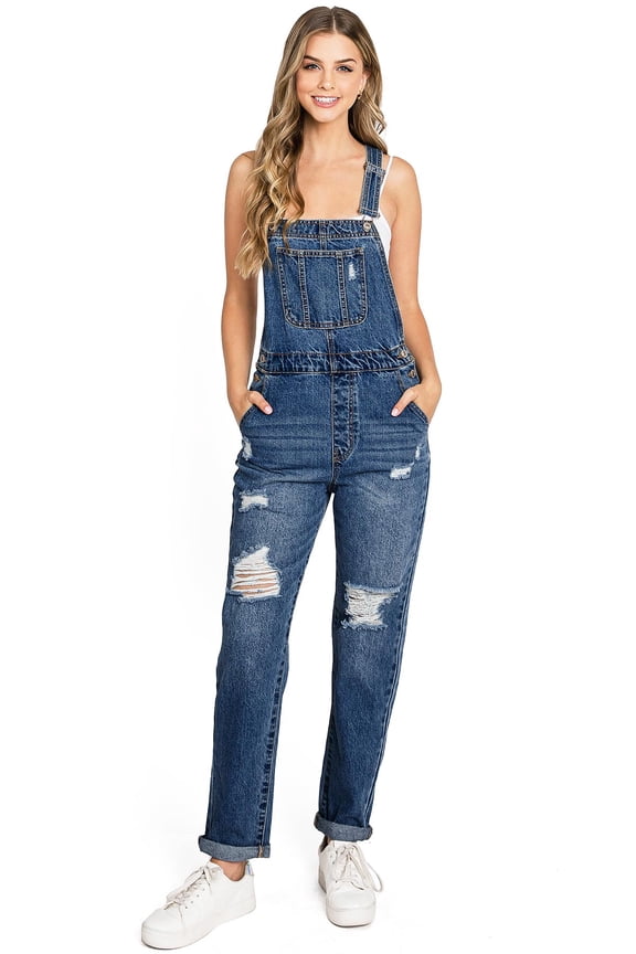 with Pockets Cotton Adjustable Buckle Straps, Overalls (Women's L)