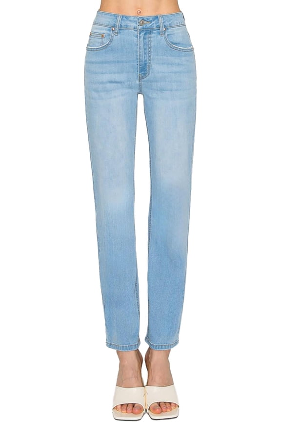 s Women's High Waisted Straight Leg Repreve Denim Jeans-LIGHT-9