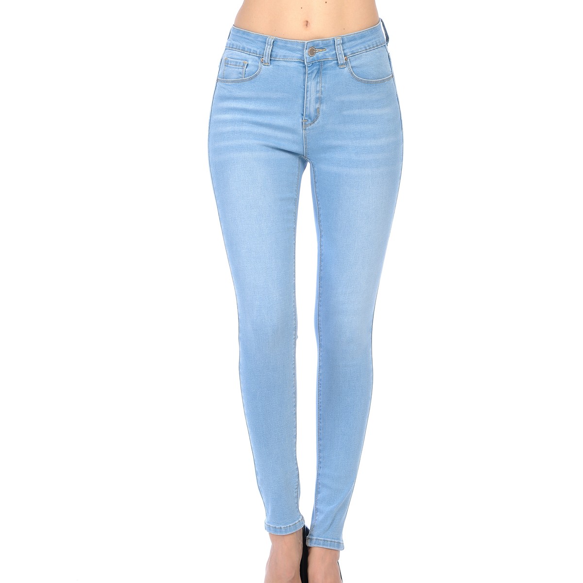 Wax Jeans Womens High Rise Classic 5 Pocket Skinny Jean w/ True Stretch LIGHT-0 - image 1 of 3