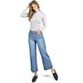thumbnail image 1 of Wax Jeans Womens Juniors Cropped Wide-Leg Gaucho Jeans (11, Medium Denim), 1 of 4