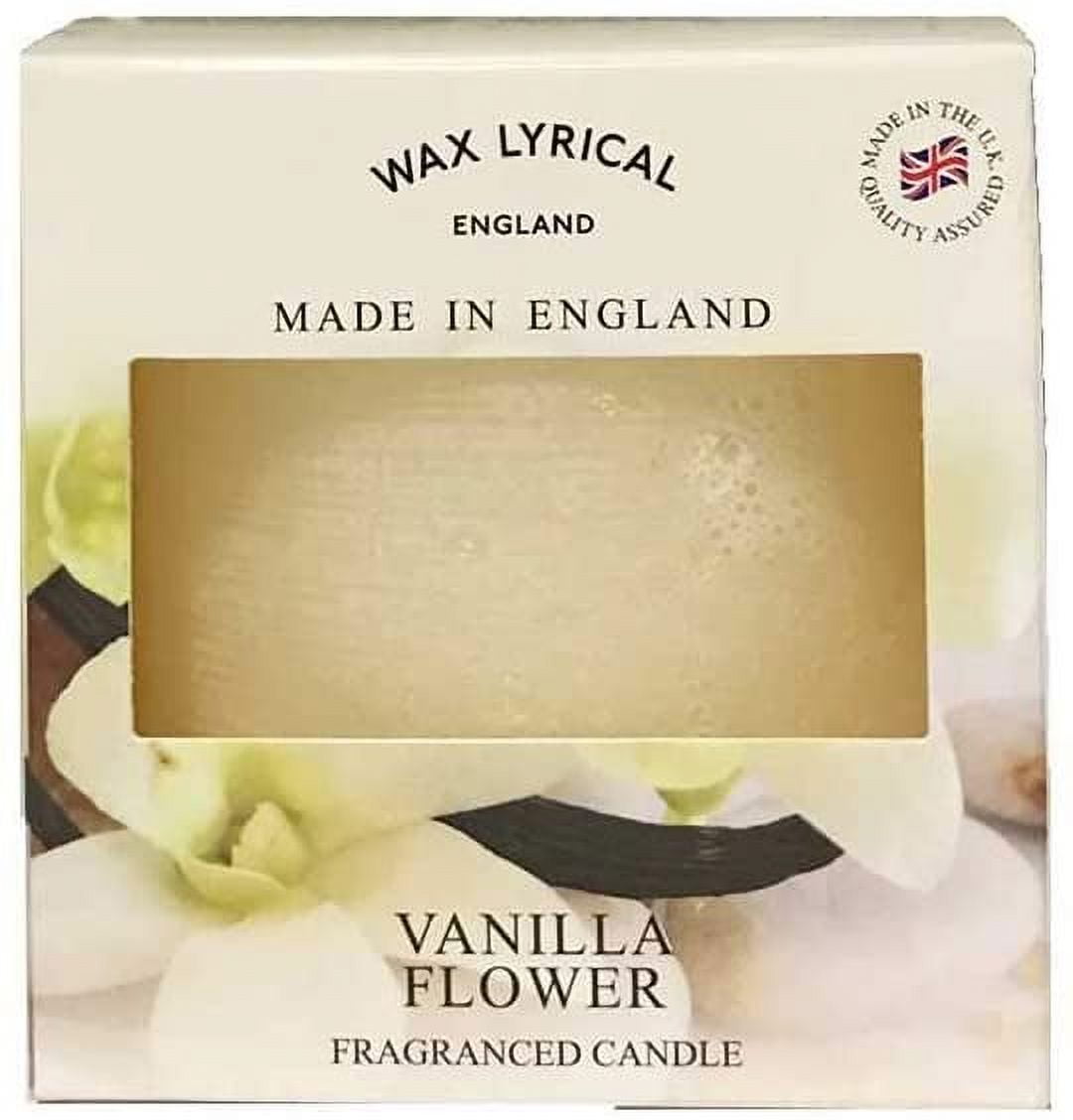 Wax Lyrical Made in England Vanilla Flower Scented Pillar Candle (Burns Up to 60 Hours