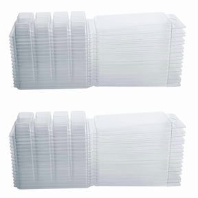 Wax Melt Containers-8 Cavity Clear Empty Plastic Wax Melt Molds-50 Packs Cubes Clamshells for Tarts Wax Melts,50 x Wax Melt Containers,Transparent