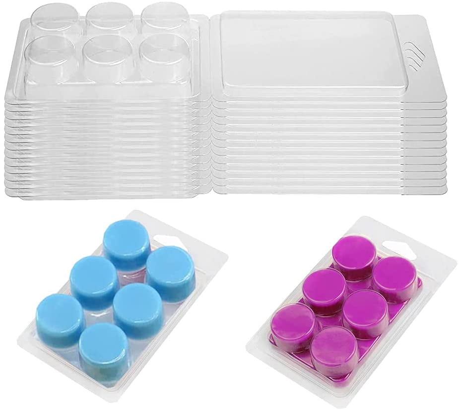 Wax Melt Containers Shells Round Shape Wax Melt Mold Clamshell for