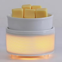 Wax Melt Warmer Ceramic 3-in-1 Oil Burner Electric Candle Wax Warmer Burner Heating Plate Melter Fragrance Warmer for Scented Waxs Home Office Bedroom Aromatherapy Gift& Décor