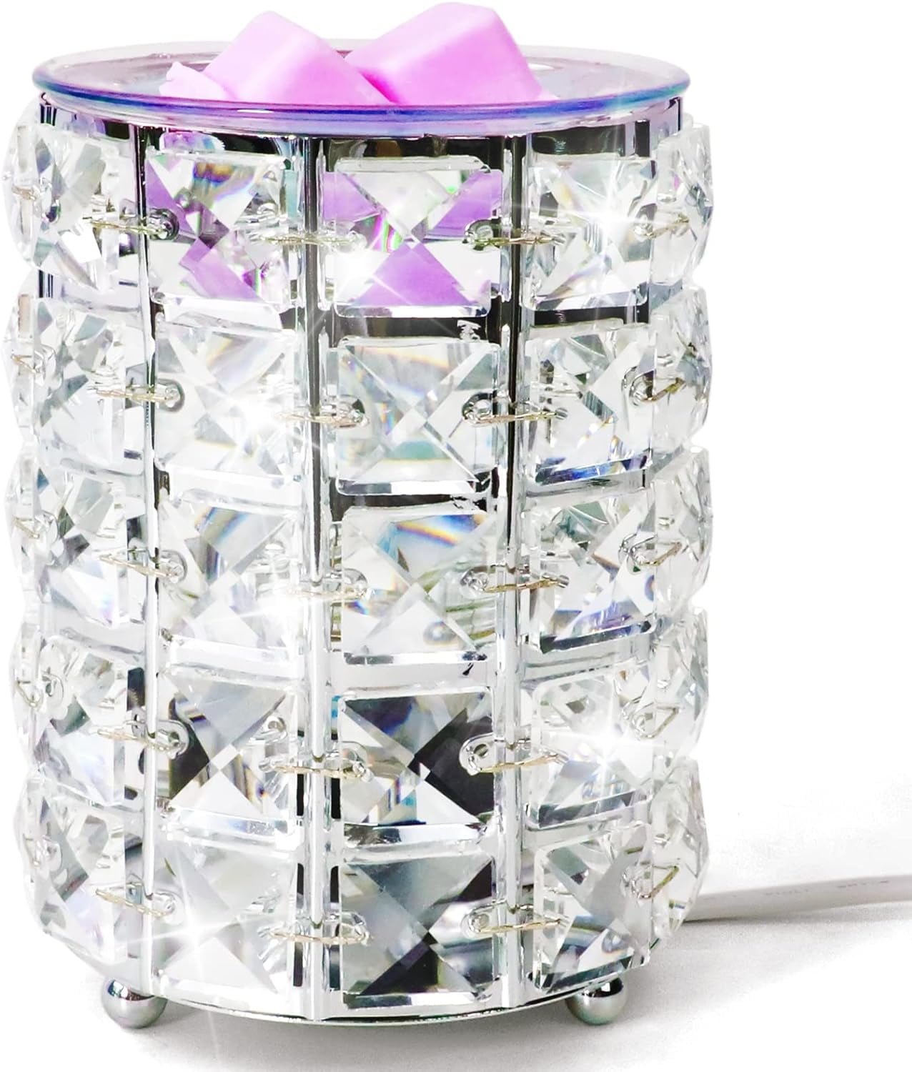 Wax Melt Warmer, Crystal Electric Wax Warmer for Christmas Decor, Scented Wax Warmer for Home Office Bedroom Living Room Decor