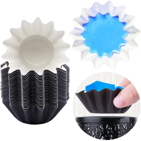 Wax Melt Warmer Liners Reusable & Leakproof Candle Warmer Liners Wax Tray for Scented Wax,Electric , Plug in Warmers, Candle Warmer,Wax Melter and Wax Burner(Black 25pcs)