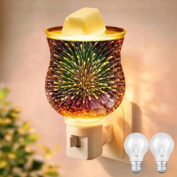 Wax Melt Warmer, Plug in Wax Warmer for Scented Wax &  Oil,  Glass Wax Melter with Spare Bulb, Scentsy Night Light for  Decor & ()