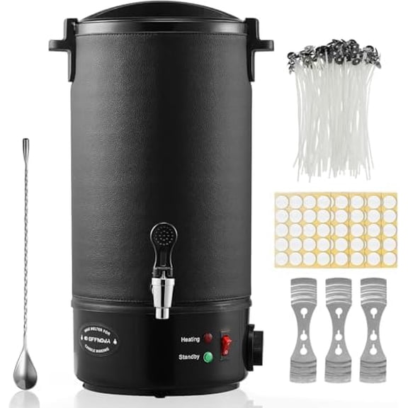 Wax Melter for Candle Making, 10L Large Wax Melting Pot with Heating Core Spout & Digital Display, Ideal for Business or Craft, Black$$Art & Craft