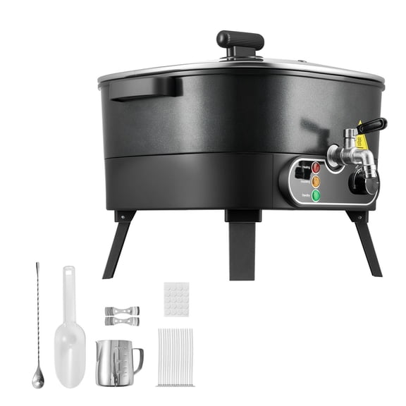 Wax Melter for Candle Making 6.3 Qts, 1100W Fast Heating, 86-230F Temp Control, Heated Spout, for Soap Cosmetics