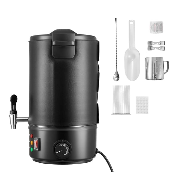 Wax Melter for Candle Making 8.5 Qts, 1100W Fast Heating, 86-230F Temp Control, Easy Pour Spout, Grooved Base for Soap Cosmetics