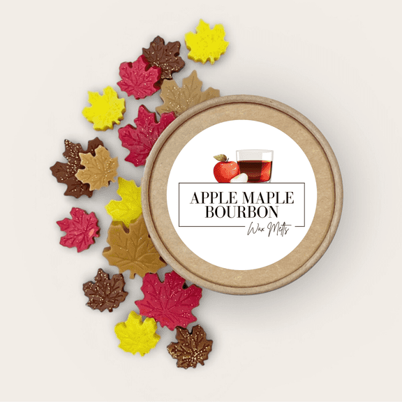 LostLove Art Co - Apple Maple Bourbon Soy Wax Melts 2oz Jar | Home Fragrance Aromatherapy | Strong Scent Melts for Wax Warmer