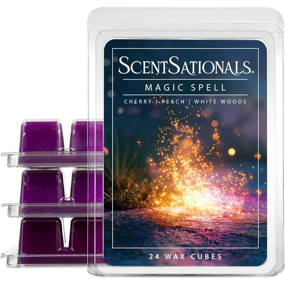 Wax Melts, Cubes Strong Scent - Magic Spell Long Lasting Scented for Warmer, 10oz (24-Cubes)