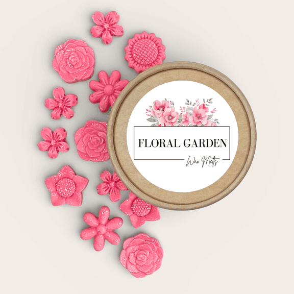 LostLove Art Co - Floral Garden Soy Wax Melts 2oz Jar | Home Fragrance Aromatherapy | Strong Scent Melts Tarts for Wax Warmers
