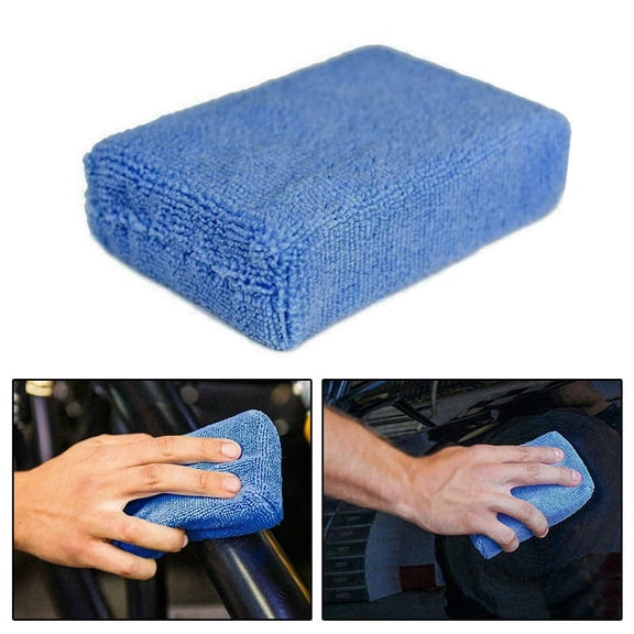 Wax Microfiber Applicator Car Sponge Pad Polishing Polish Soft Pads Auto C2M4