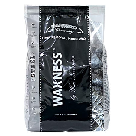 Wax Necessities Waxness Barbero Grooming Depilatory Hard Wax Steel for Men 2.2 Pound