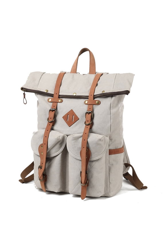 Wax Oil Canvas Backpack Oil Wax Backpack Retro Travel Bag Waterproof Canvas Backpack Travel Backpack Customization,50to31to15cm