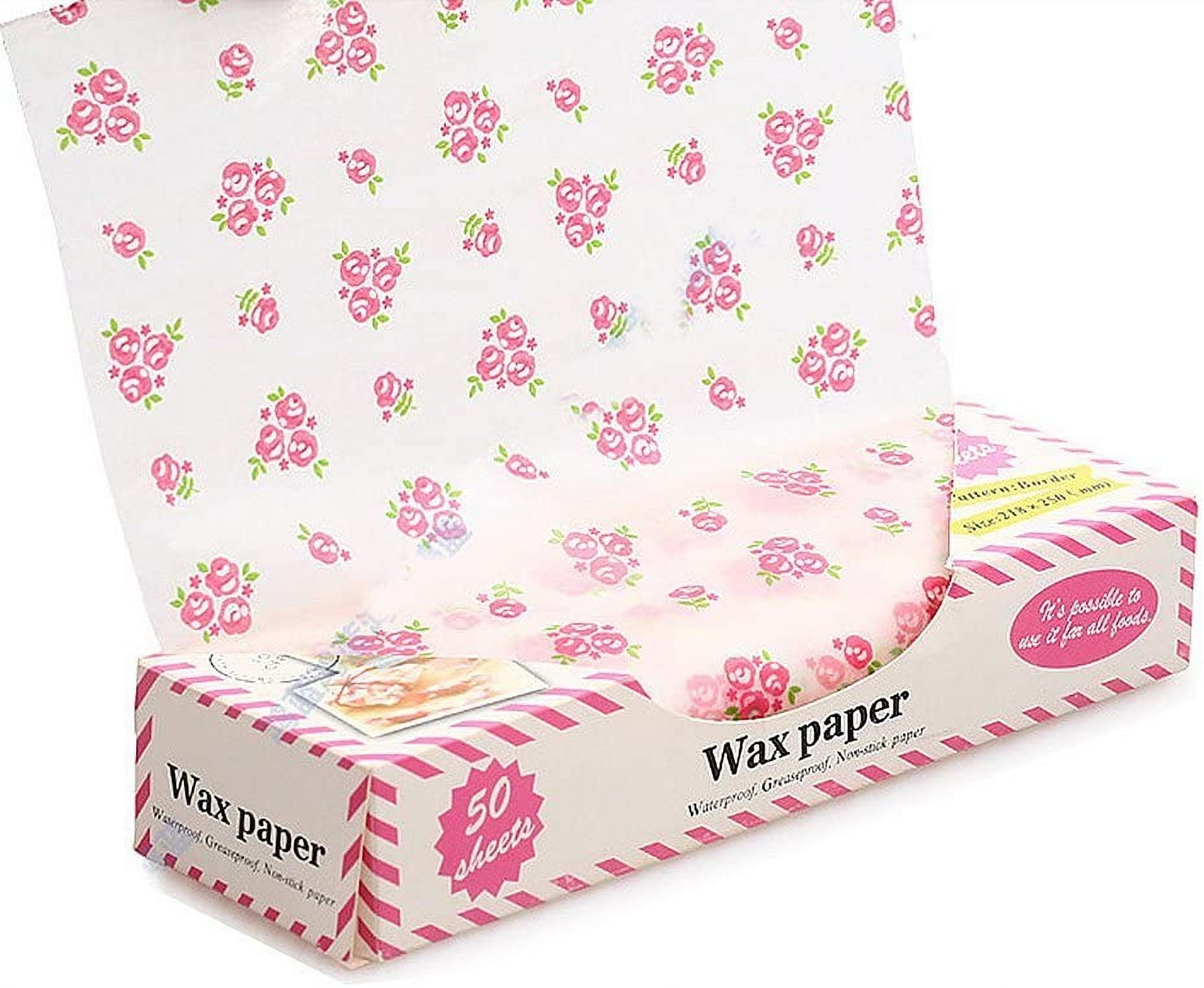 Wax Paper Sheets 50Pack Food Picnic Paper for Easy CleanUp