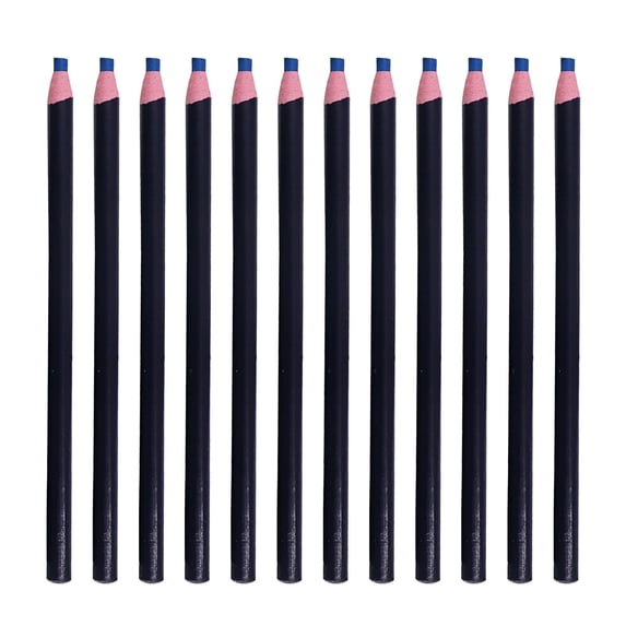 Wax Pencils, Blue China Markers, 12-Pack China Markers Pencils, Multi Wax Markers for Glass Metal Plastic Wood, Non-Sharpening Peel-Off Design, by Goohae