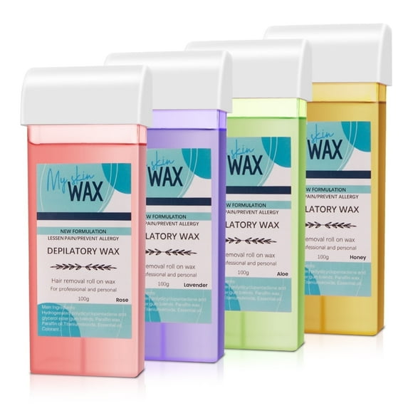 Charmonic Roll On Waxing Kit for Women Men 4 Refill Cartridges for