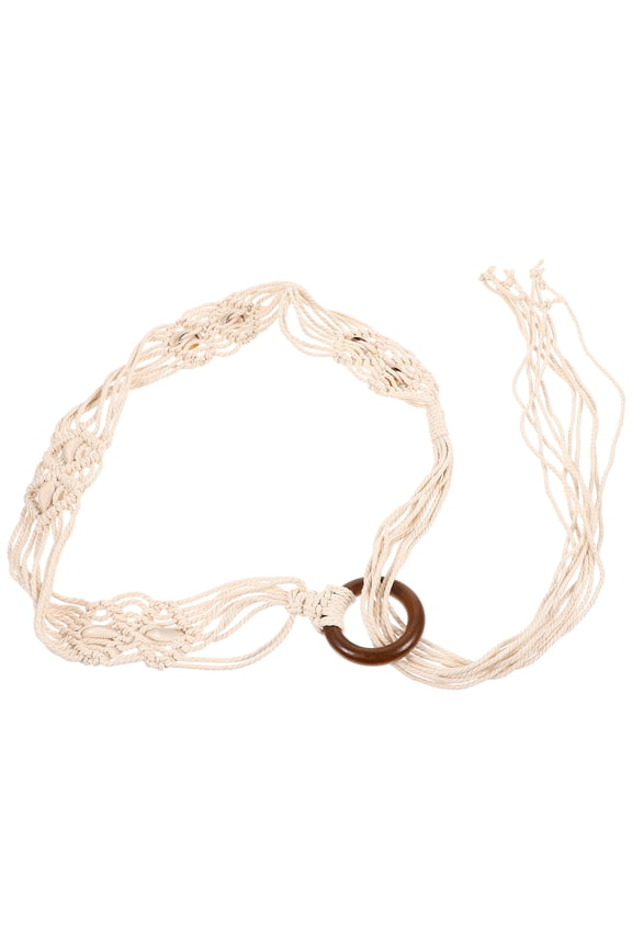 Bohemian Hand Woven Belt for Women 1 Piece Shell Dress Waist Belt