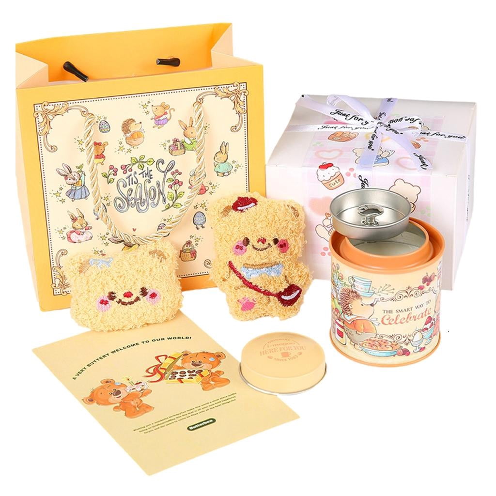 Unique Scented Candle Decorative Aromatic Candle with Cartoon Bear Dolls and Greeting Card Wedding Birthday Party