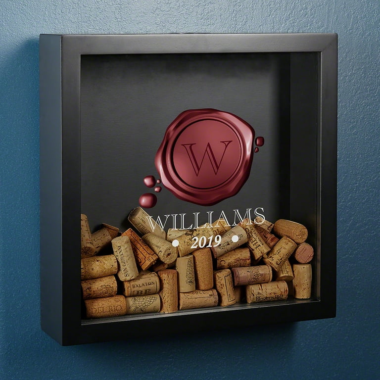 Wax Seal Personalized Wine Cork Holder Shadow Box Walmart