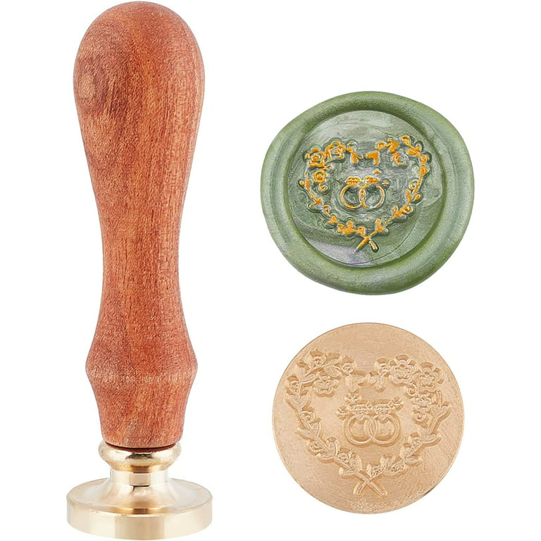Wax Seal Stamp Kit Sealing Wax Stamp With Brass Head Wooden - Temu