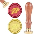 thumbnail image 1 of Wax Seal Stamp Chinese Zodiac Pig Vintage Wax Sealing Stamps Retro 25mm Removable Brass Head Wooden Handle for Envelopes Invitations, 1 of 7