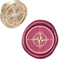 thumbnail image 1 of Wax Seal Stamp Head Compass Sealing Brass Stamp Head Olny Replacement Brass Head for Creative Gift Envelopes Invitations Cards Decoration, 1 of 9