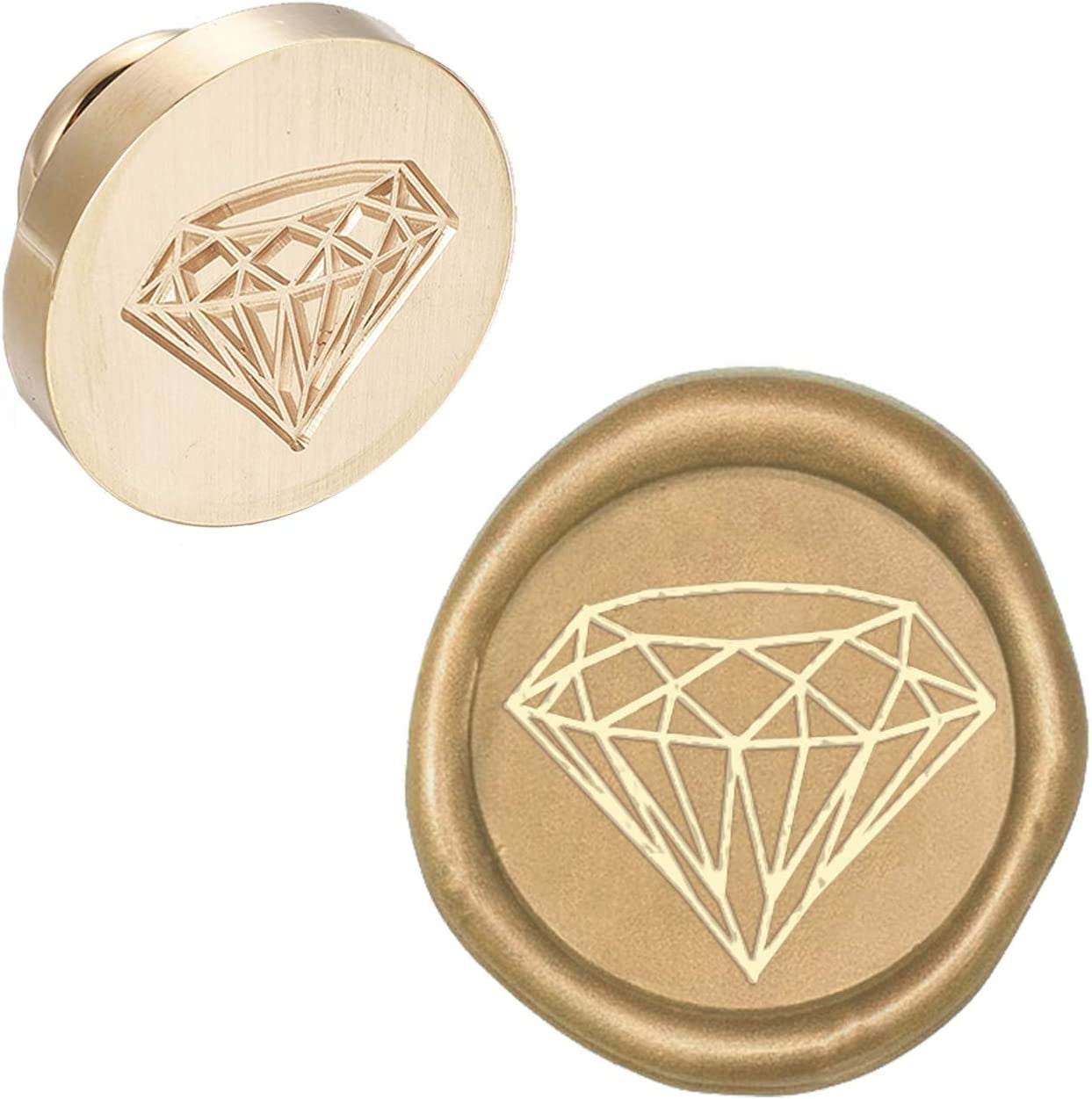 CRASPIRE Ginkgo Leaf Wax Seal Stamp Head - Removable Brass Replacement For Invitations & Crafts