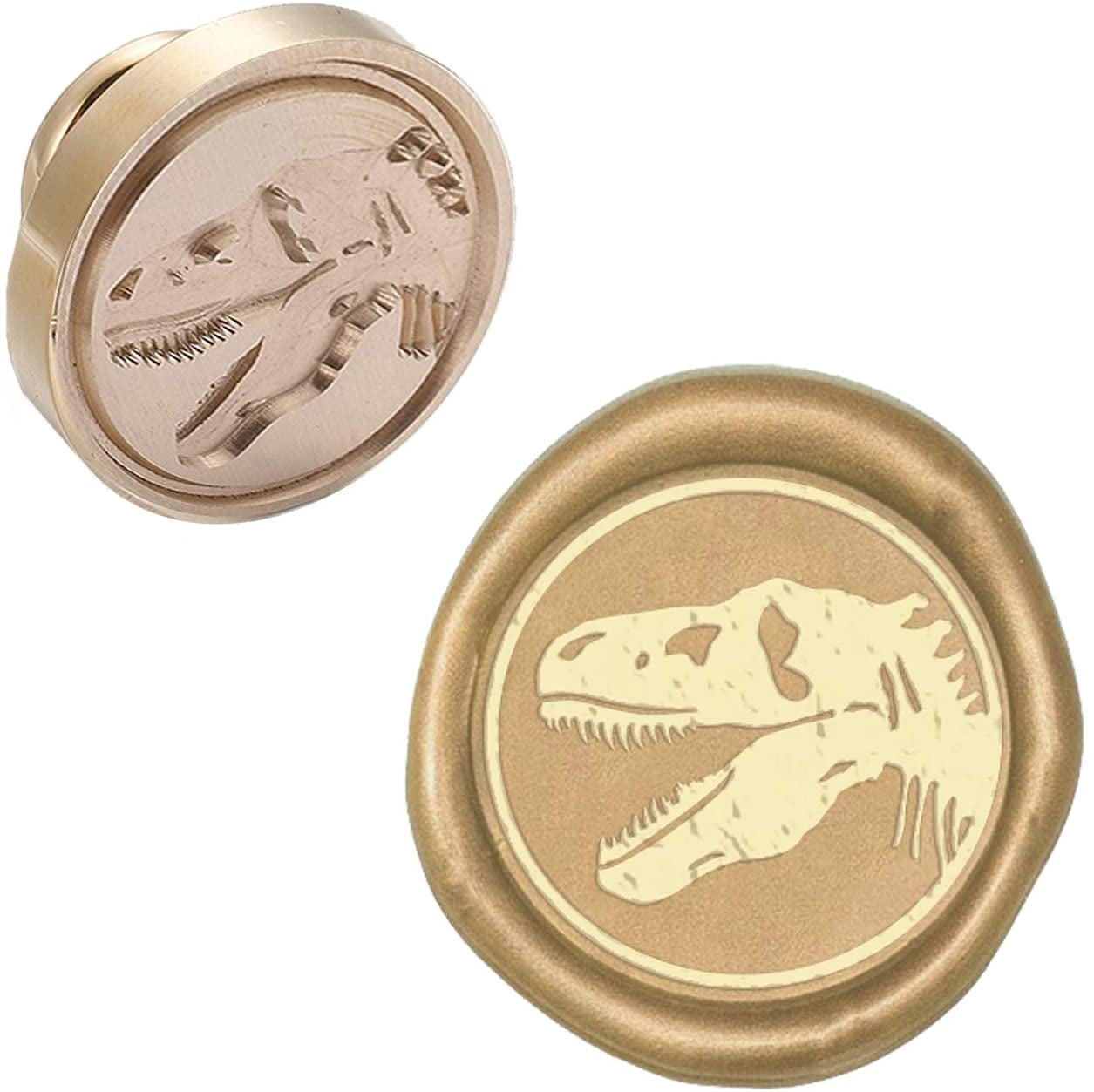 Dinosaur Wax Seal Stamp Head - Brass Sealing Stamp For Invitations, Letters, And Gifts