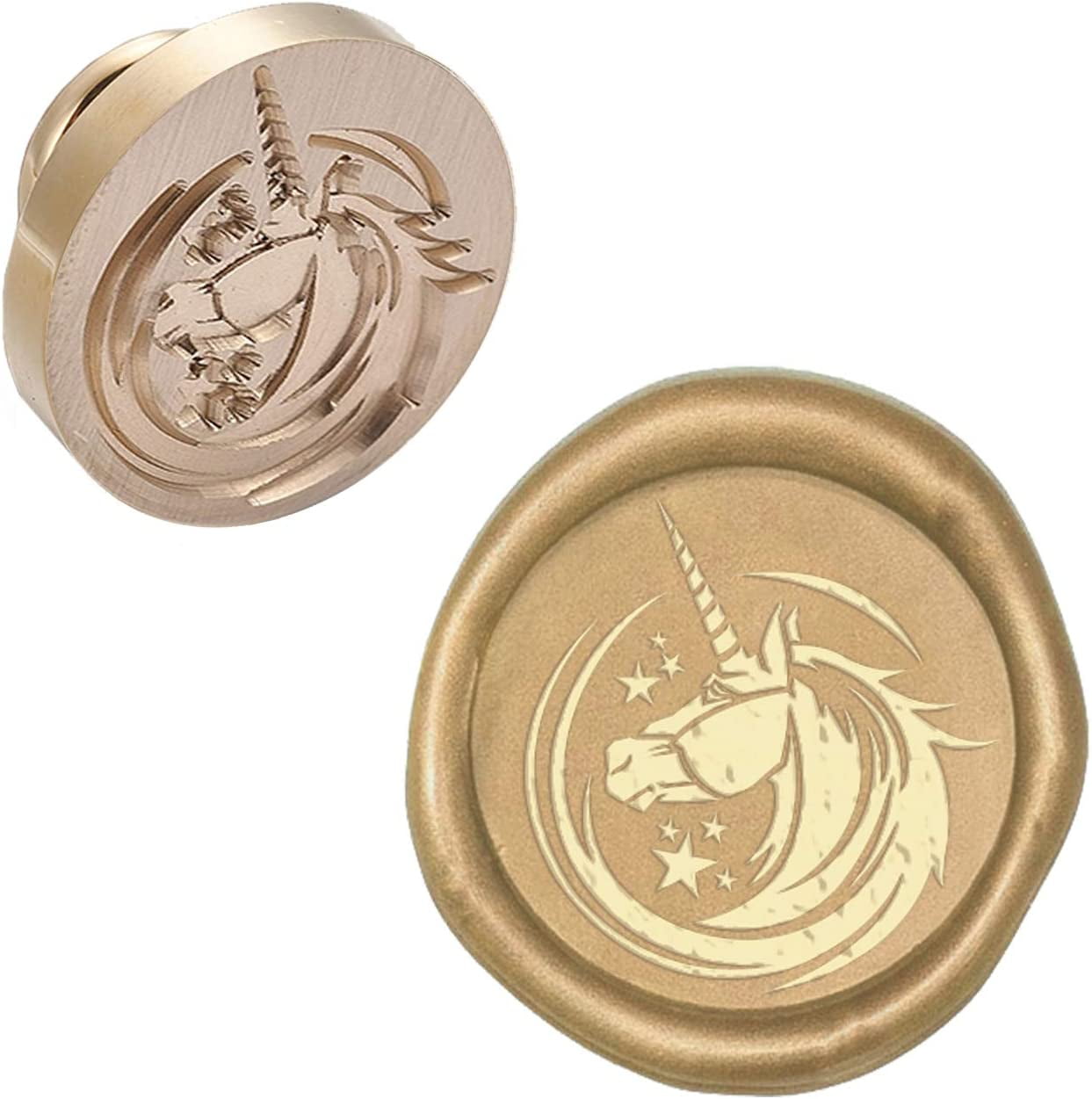 CRASPIRE Wax Seal Stamp Head Crown Removable Sealing Brass Stamp Head For Creative Gift Envelopes Invitations Cards Decoration