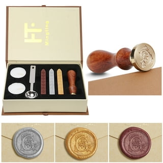 Letter Wax Seal Stamp Kit with Botanical Twig Design (7 Pieces)