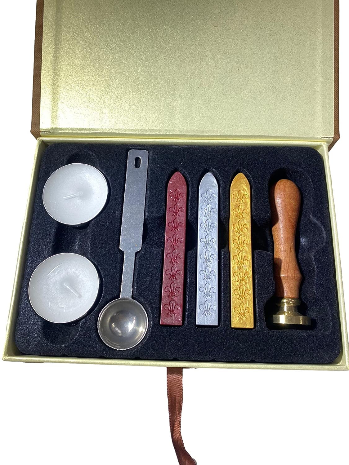 Wax Seal Stamp Kit with 3 PCS Metallic Wax Sticks Includes 1 Daisy