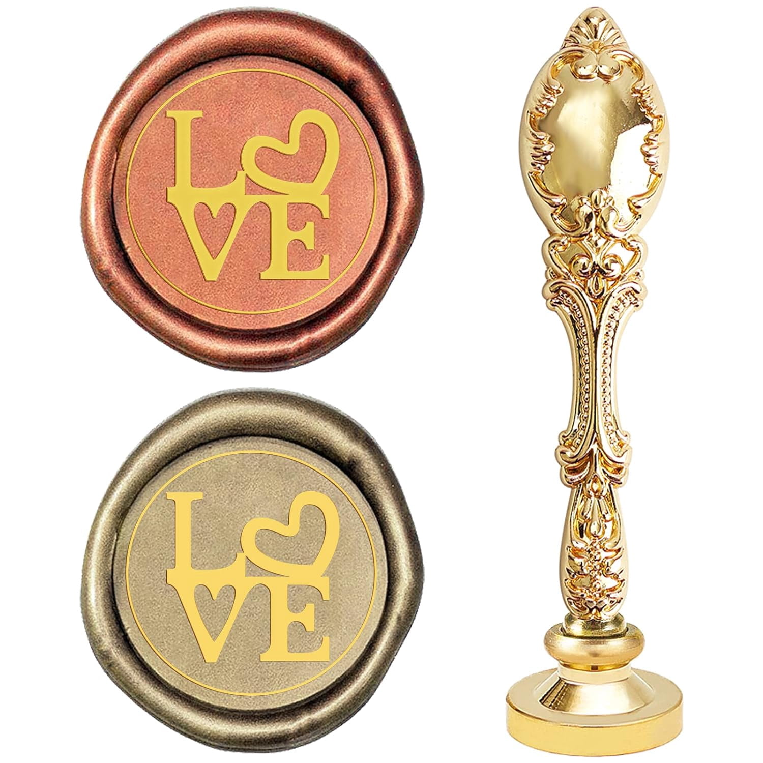 Wrapped Stamp Wax Seal Stamp Love Vintage Sealing Wax Stamps Wedding Removable Brass ...