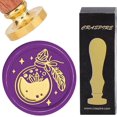 thumbnail image 1 of Wax Seal Stamp Magic Potion with Crystal 25mm Sealing Wax Stamps Star Retro Rosewood Handle Removable Brass Head for Wedding Invitation Envelopes Halloween Christmas Thanksgiving Gift Packing, 1 of 9