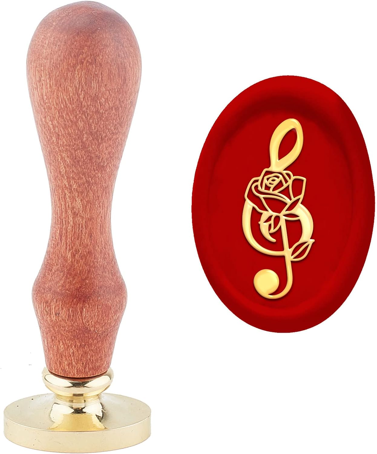 Eucalyptus Leaf Wax Seal Stamp - 25mm Brass Head, Wood Handle For Invitations & Gifts