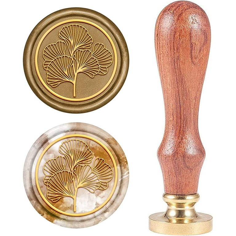 Ginkgo Brass Handle Wax Seal Set Ginkgo Brass Handle Wax Seal Set