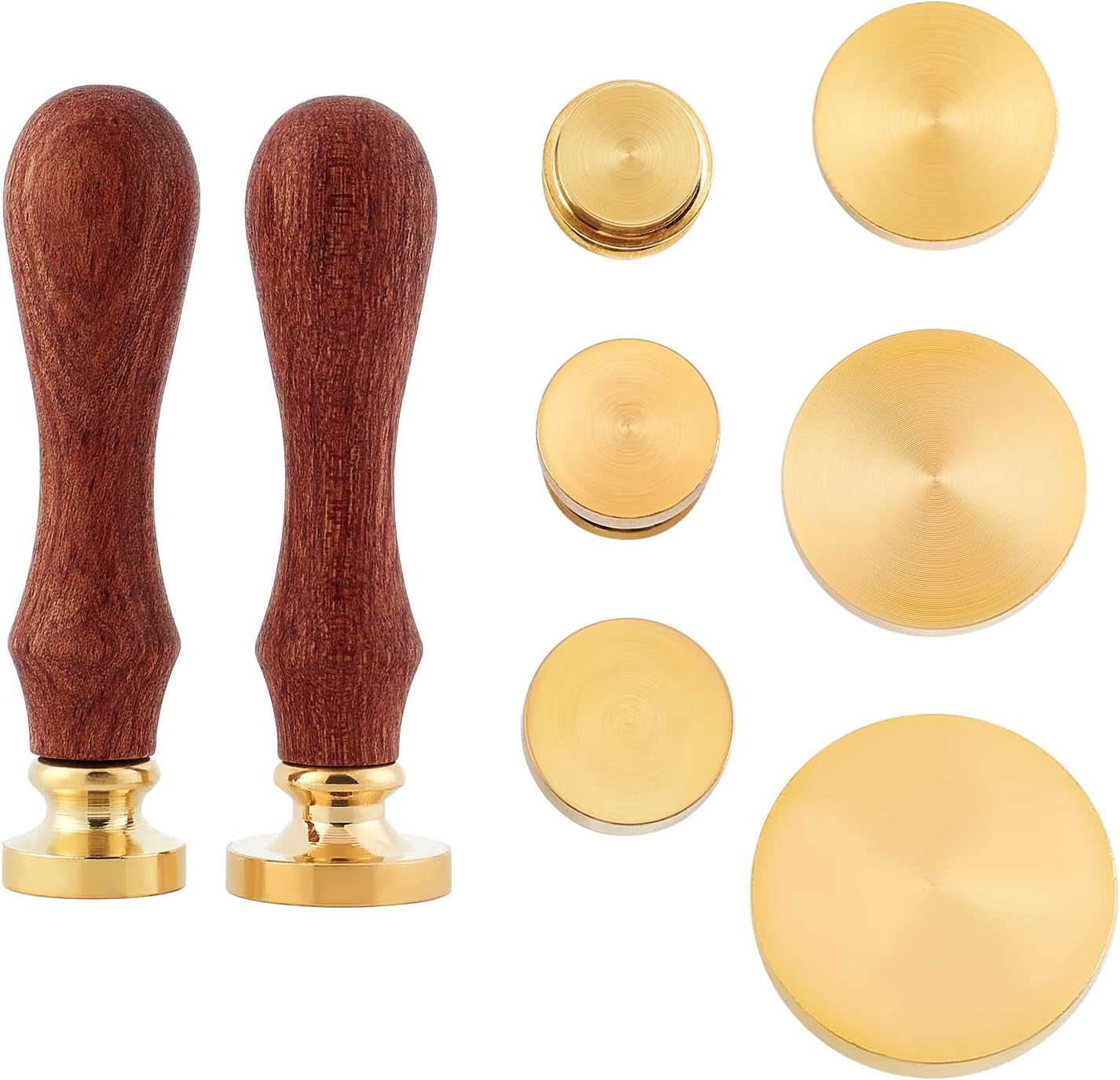 CRASPIRE Brass Wax Seal Stamp Kit - 6 Removable Stamp Heads With 2 Wooden Handles For Invitations, Letters & Gifts - View #7