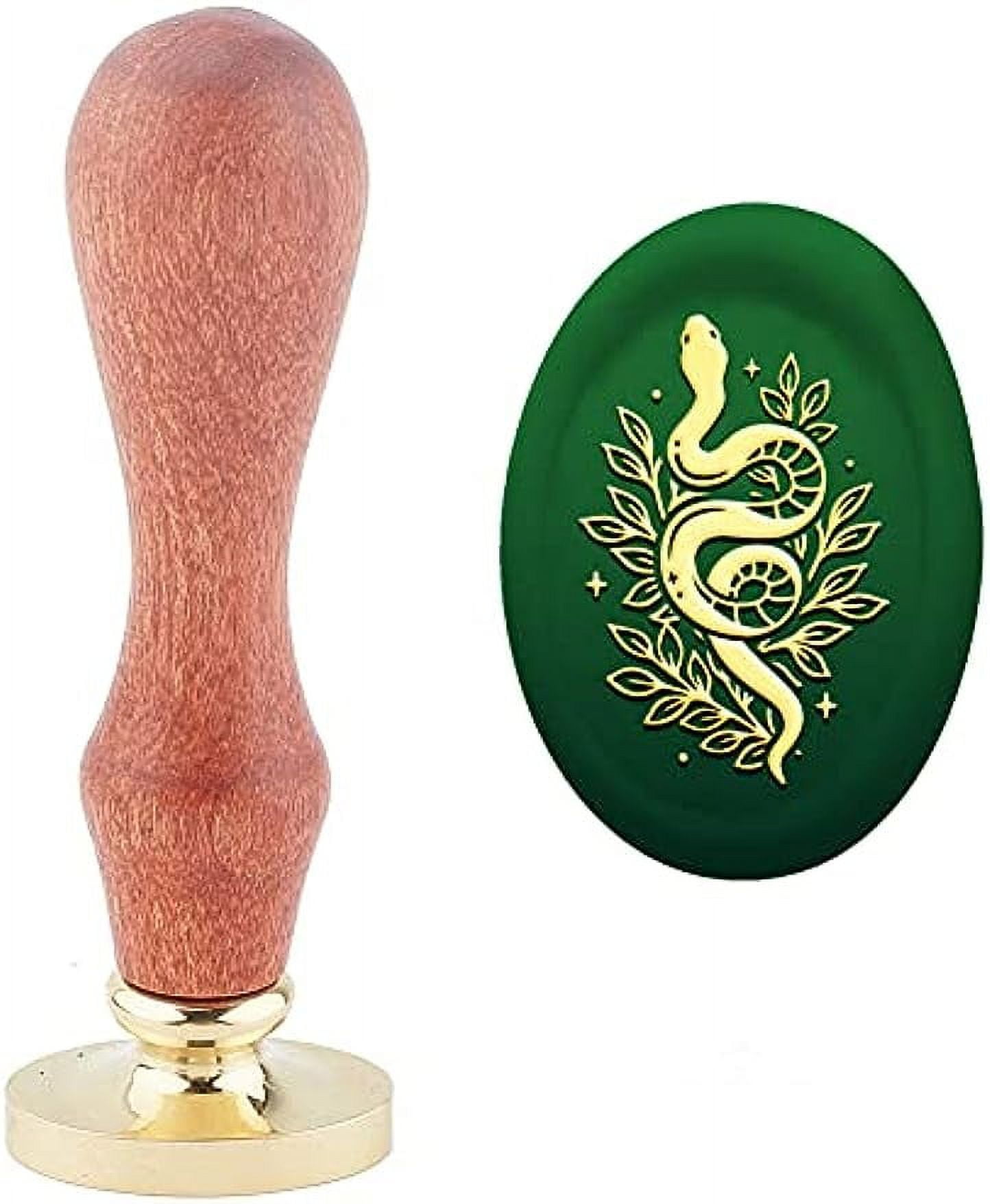 Wrapped Stamp Wax Seal Stamp Snake Sealing Wax Stamps 20×30mm Removable Brass Head ...
