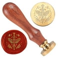 thumbnail image 1 of Wax Seal Stamp Sword and Moth 3D Embossed Stamp Sealing Vintage Elegant Removable Brass Seal Wood Handle Wedding Invitations Envelopes Gift Packing Decoration Craft Adhesive Waxing, 1 of 9