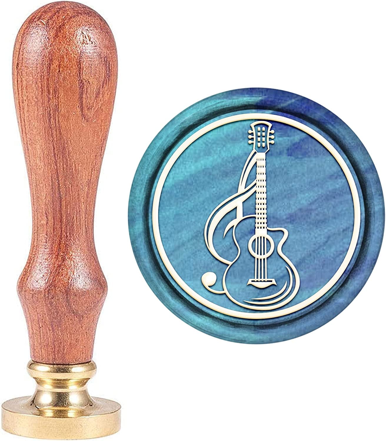 CRASPRE Wax Seal Stamp, Sealng Wax Stamps Skull Wth Rose & Crown Retro Wood Stamp Wax Seal