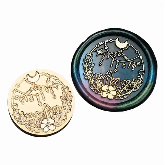Wax Seal Stamp for Card Decorations Astronomical Series Sealing Waxed Stamp