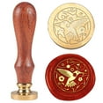 thumbnail image 1 of Wax Seal Stamp set Sealing Wax Stamp Solid Brass Heads with Wood Handles for Envelopes Invitations Gift Card Hummingbird 83x22mm Stamps: 25x14.5mm, 1 of 7