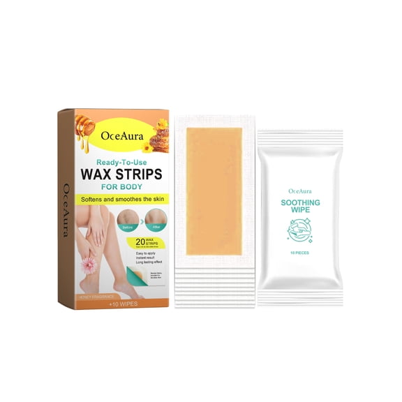 Wax Strips for Body, Honey Hair Removal Cream for Whole Body, Gentle & Non-Irritating for Armpit, Leg, and Arm Hair