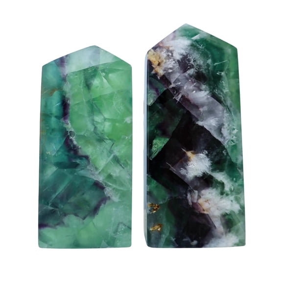 Fluorite Crystal Column Natural Snowflake Pattern | Bold Color Dcor Specimen