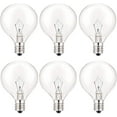 thumbnail image 1 of 25 Watt Wax Warmer Bulbs, Light Bulbs for Full Size Scentsy Warmer, 6 Packs E12 Base Type G Bulb, Dimmable, Warm White, 120V G16 1/2 Bulbs for Candle Lamp, 1 of 11