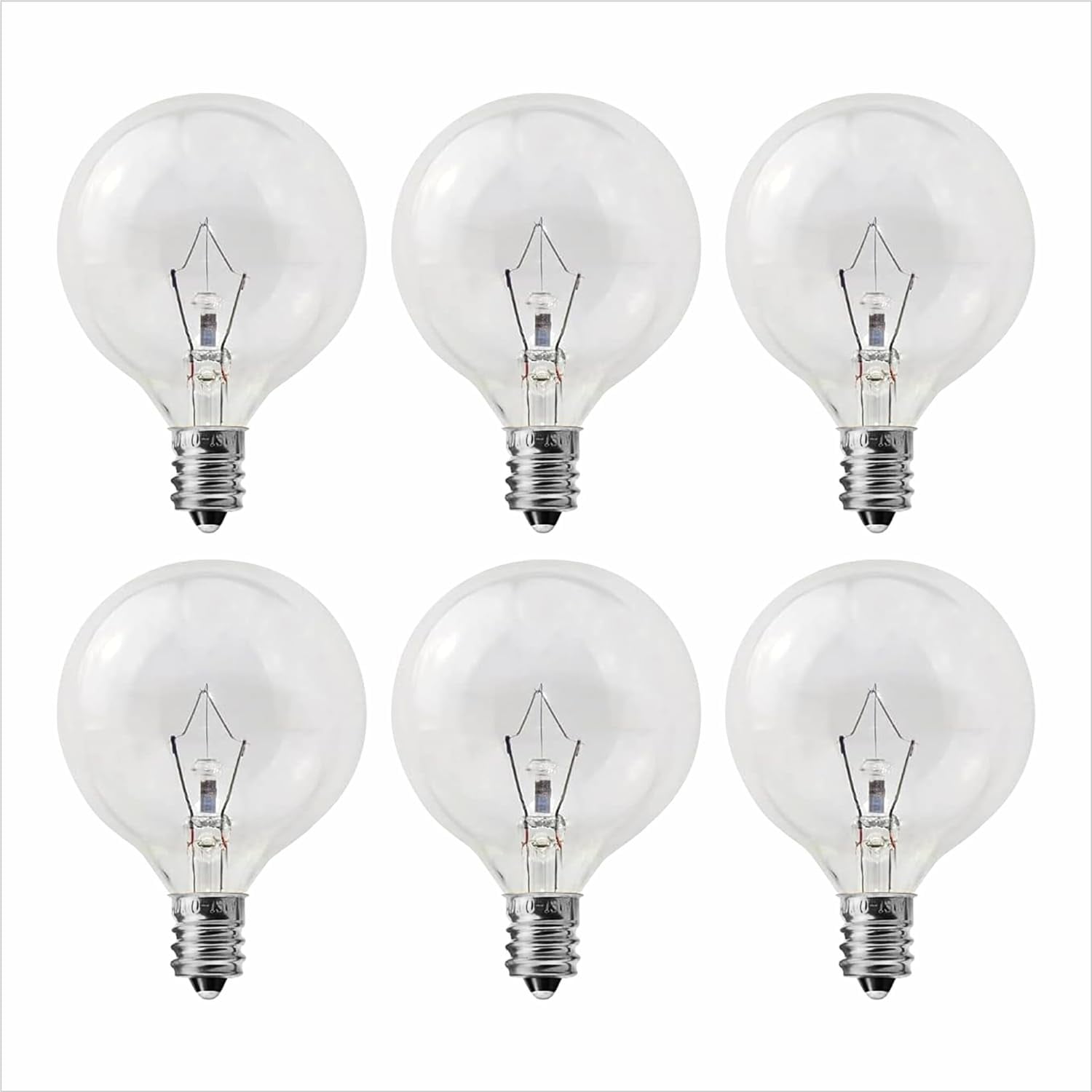 Wax Warmer Bulbs, G50 25 Watt Light Bulbs for Full Size Scentsy Warmers