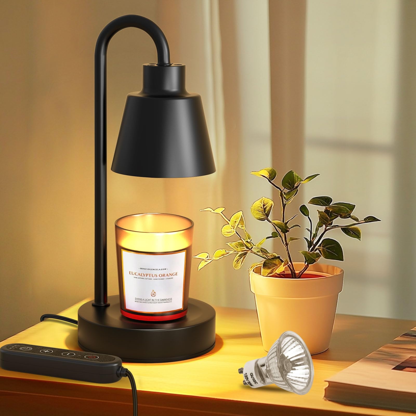 Wax Warmer Light with Adjustable brightness, Timer, Fimilo Candle ...